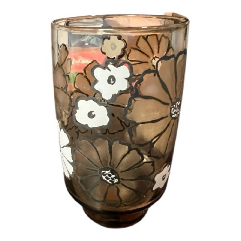 Vintage Libbey Camellia Tawny drinking glass from the 1970s. - Picture 3 of 6
